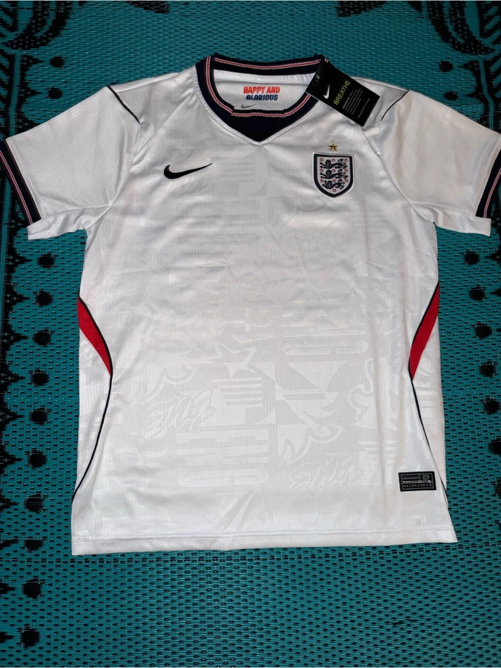 Nike Childrens England 2026 Worldcup Jersey+ Shorts/Kit (Size 28)(Kids) - Picture 3 of 6